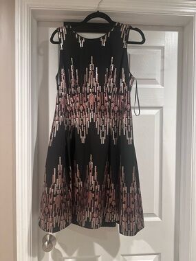 Vince Camuto Black and Mixed Metal Sequin Dress-Size 10